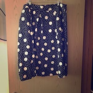 Black and White Polka Dot Skirt